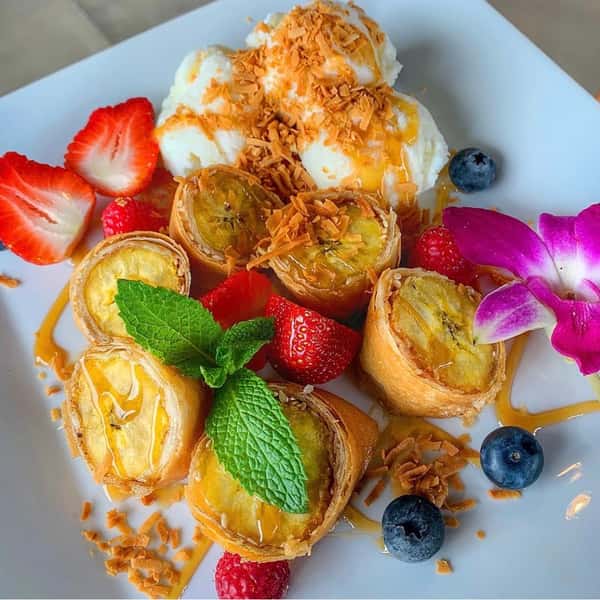 fried banana ice cream