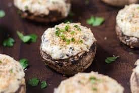 Cream cheese stuffed mushrooms