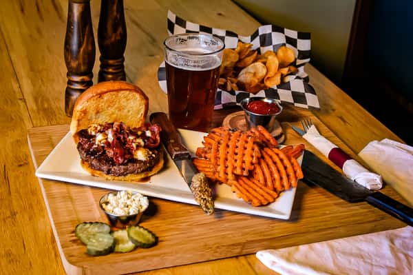 Bourbon Bacon Bleu Cheese Burger