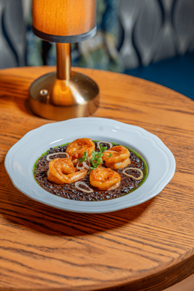 BLACK SHRIMP RISOTTO