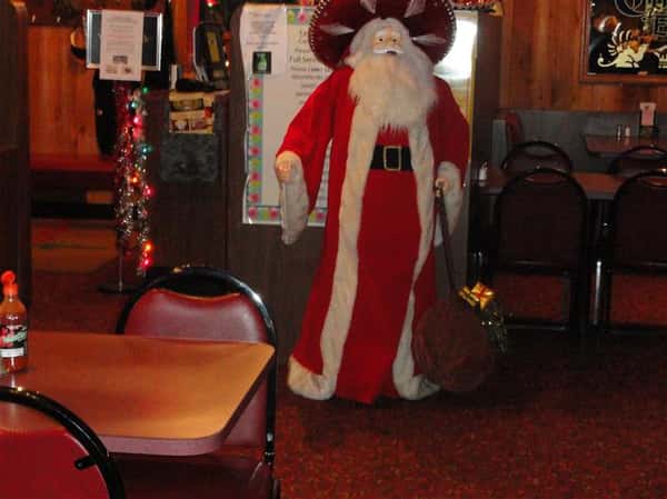 Santa at dining area