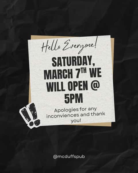 Saturday plan: closed for lunch, but dinner at 5pm, don't be late!