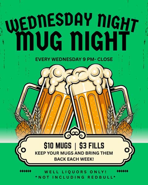 Mug night is back! 🍻 Starting tonight, buy your mug and become a Wednesday night regular! #mugclub #mcduffspub