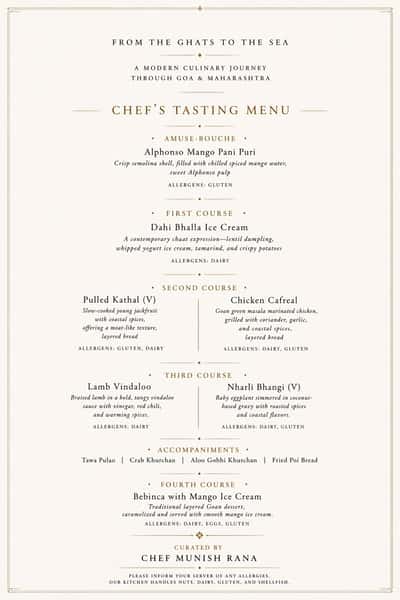 Chef's Tasting Menu at Pippal Dublin