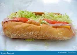 12" Large Ham & American Cheese Hoagie