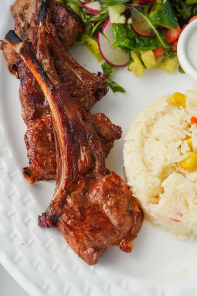 Dish with rice