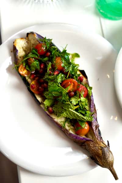 Dish with salad