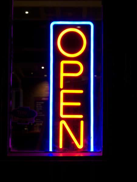 Open sign
