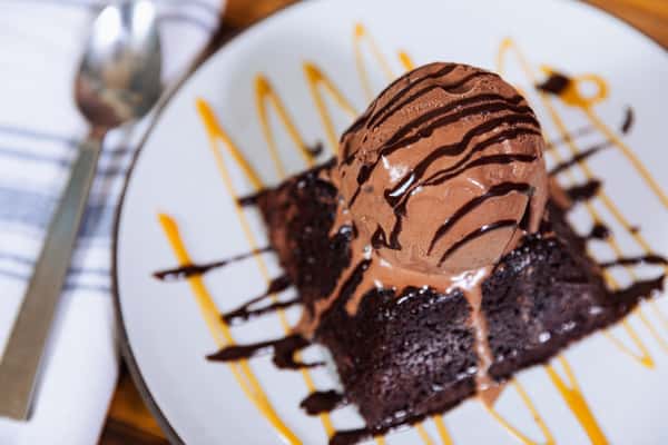 Ghirardelli Double Chocolate Brownie & Chocolate Ice Cream