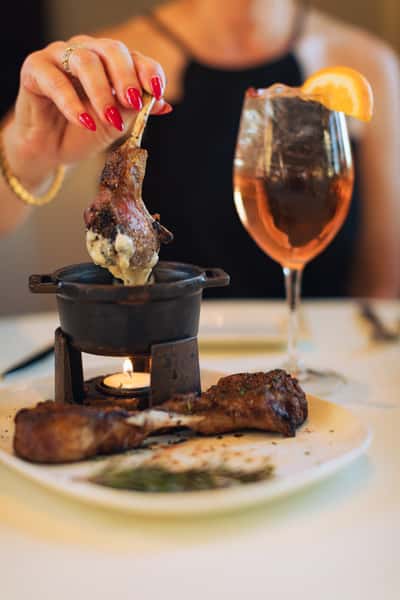 Lamb Chop with Truffle Tremor Fondue