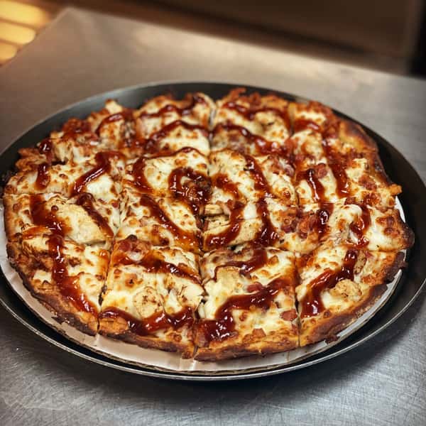 BBQ Chicken Bacon Pizza - Cauliflower Crust