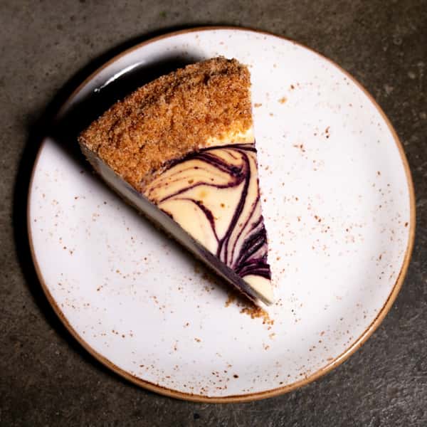 Cotton Blues Blueberry Swirl Cheesecake Slice