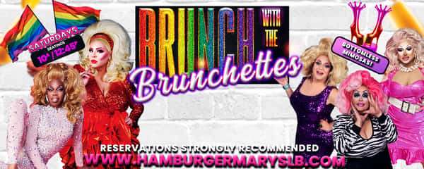 4 drag queens along with generic event name and event info