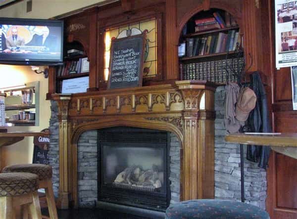 fireplace area