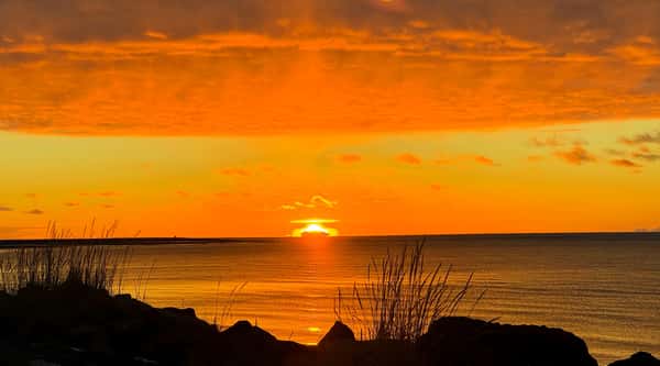 Sunset behind St Augustine on Cook Inlet