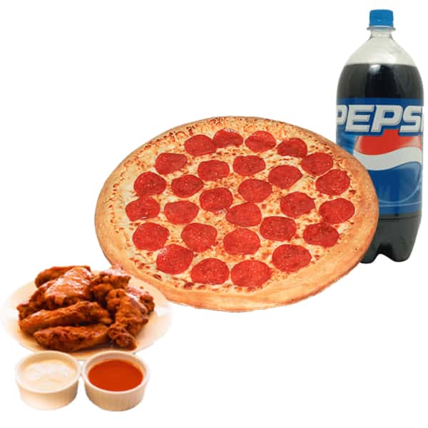 Daily Special (Includes Large Pizza, 12ct Wings & 2 Liter)
