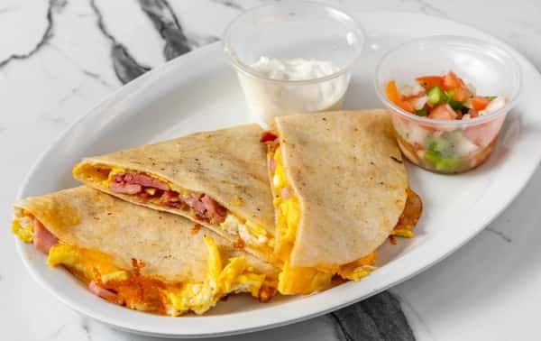 A breakfast quesadilla