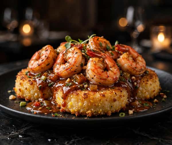 Cajun shrimp and grits bites