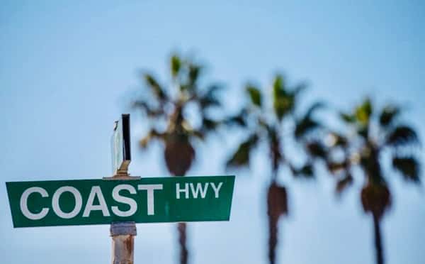 coast highway sign