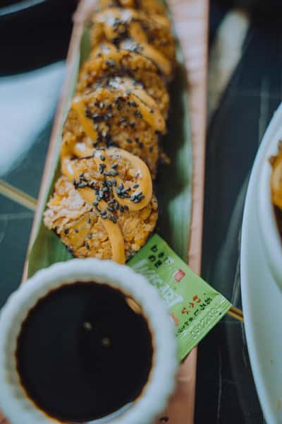 Salmon Jollof Sushi