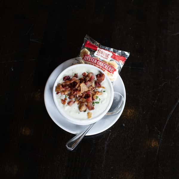 Bacon Topped White Chowder