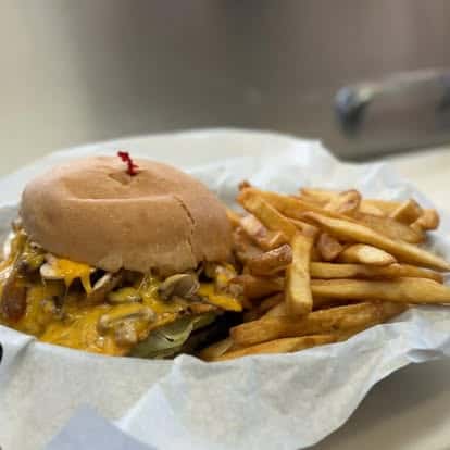 burger and fries