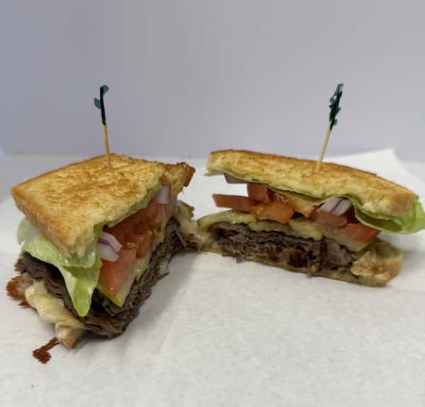 Sliced Sirloin Steak Sandwich