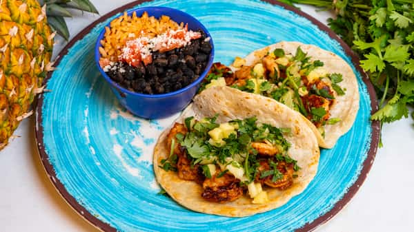 (2) Gulf Shrimp Tacos Plate