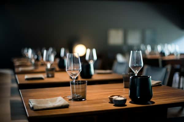 Upscale table in a lounge