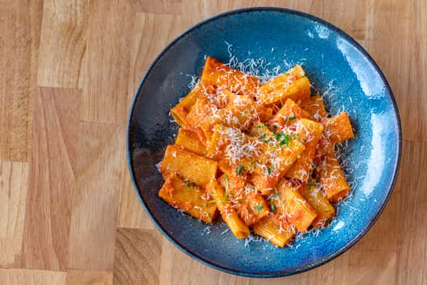 Rigatoni Alla Vodka - Takeout Menu - Wood & Fire Neapolitan Style Pizza ...