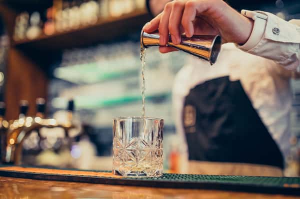 bartender making a drink
