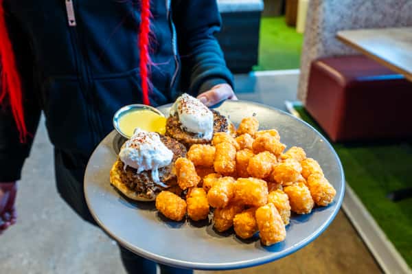 Hot Sausage Benedict