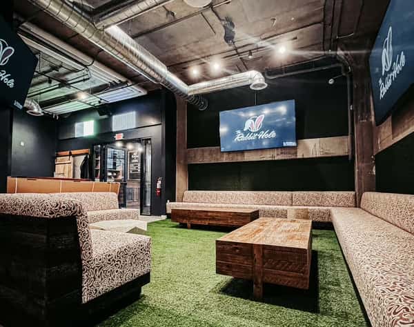 viewing area on game day at The Rabbit Hole