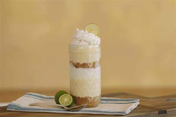 Mason jar with dessert