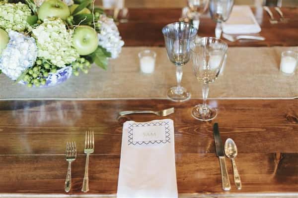Glasses and place setting