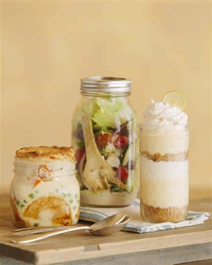 Mason jar with salad