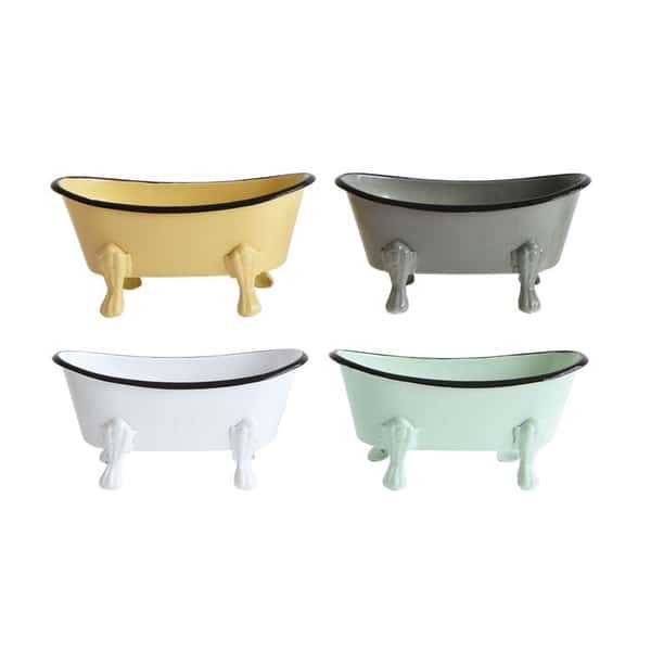Metal Bath Tub Soap Dish in four colors