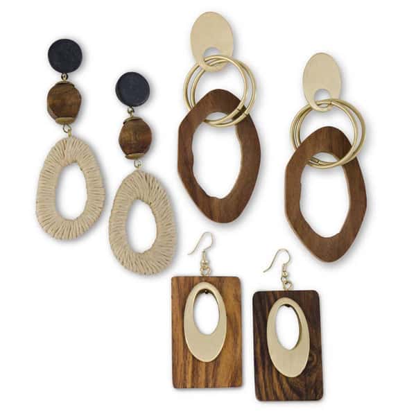 Cool, textured summer earrings in three styles