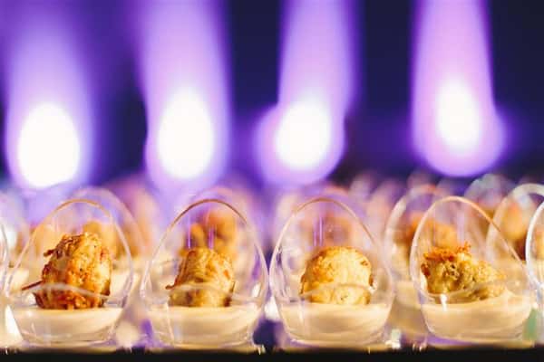 closeup of dessert in lightbulb