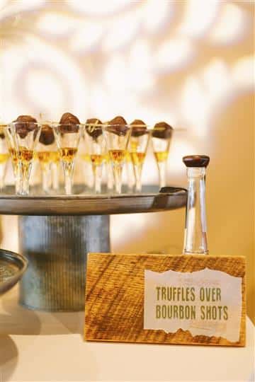 truffles over bourbon shots