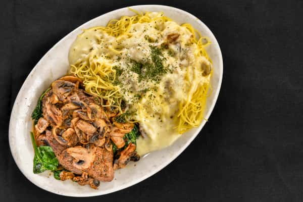 Filet with Crab Meat Alfredo