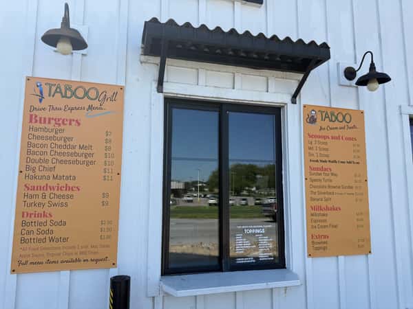 Exterior window of restaurant