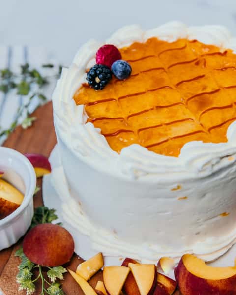 Peach Sangria Cake