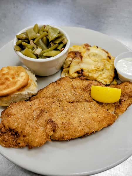 Fried Flounder Plate