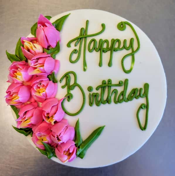 9" Signature Cake with Flowers