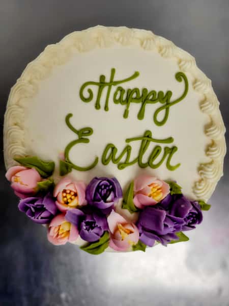 7" Signature Easter Cake Design with Flowers