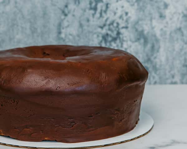 Plain Pound with Cooked Fudge Icing