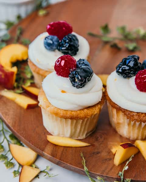 Peach Sangria Cupcake