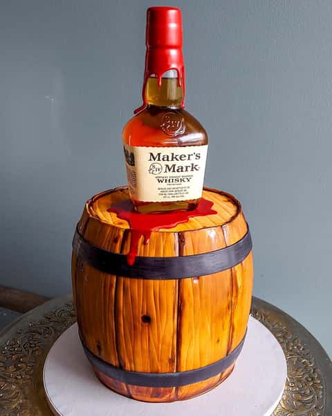 Maker's Mark Whiskey Barrel Cake
