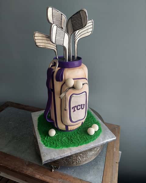 TCU Golf Bag Cake